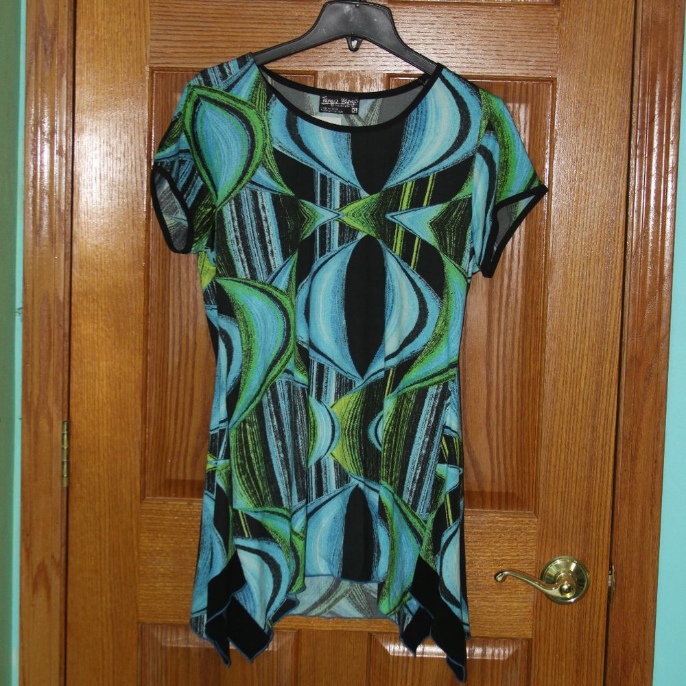 Short Sleeves Tunic Top Blouse XL Tango Mango